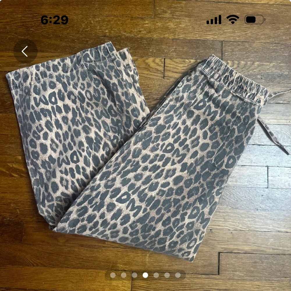 Leopard Print Wide Leg Pants - Picture 5 of 7